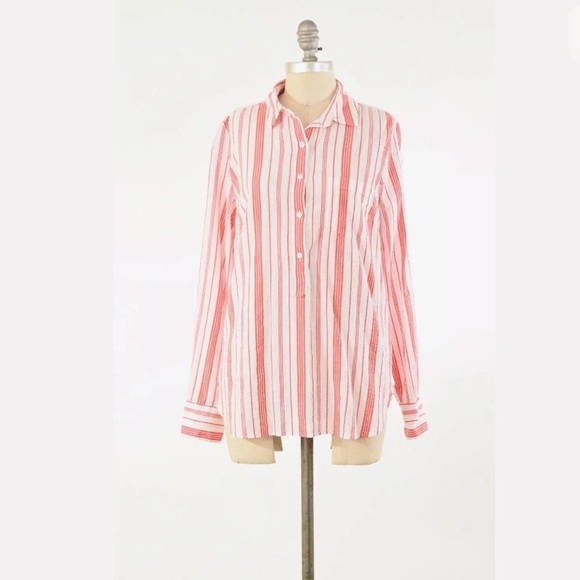 ❌SOLD❌J.Crew crinkled cotton button-down - Picture 3 of 6